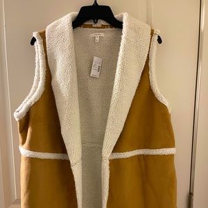 Maurices Wool Open Vest. Tan color.